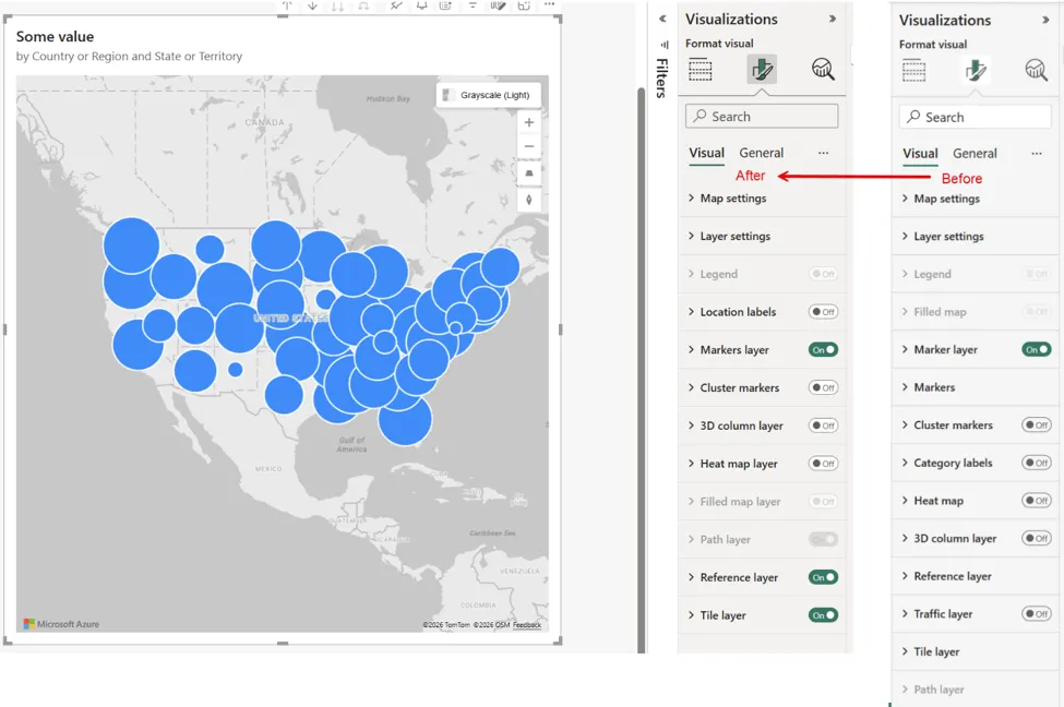 Ngăn định dạng Azure Maps mới, đồng bộ trải nghiệm định dạng hiện đại