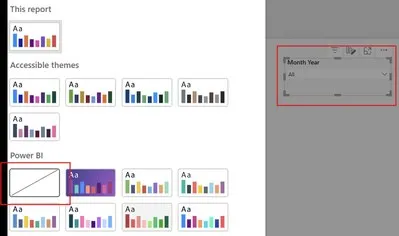 Dropdown theme và nhãn "reset to default" mới trong modern visual defaults