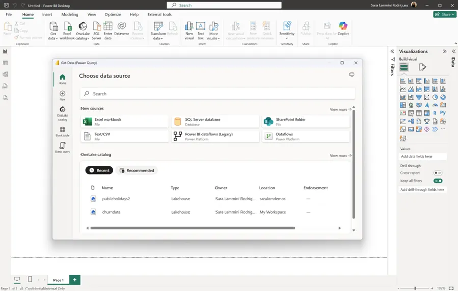 Trải nghiệm Get Data mới trong Power BI Desktop