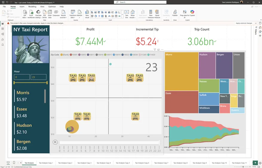 Nhắc áp thay đổi từ bên ngoài trong Power BI Desktop